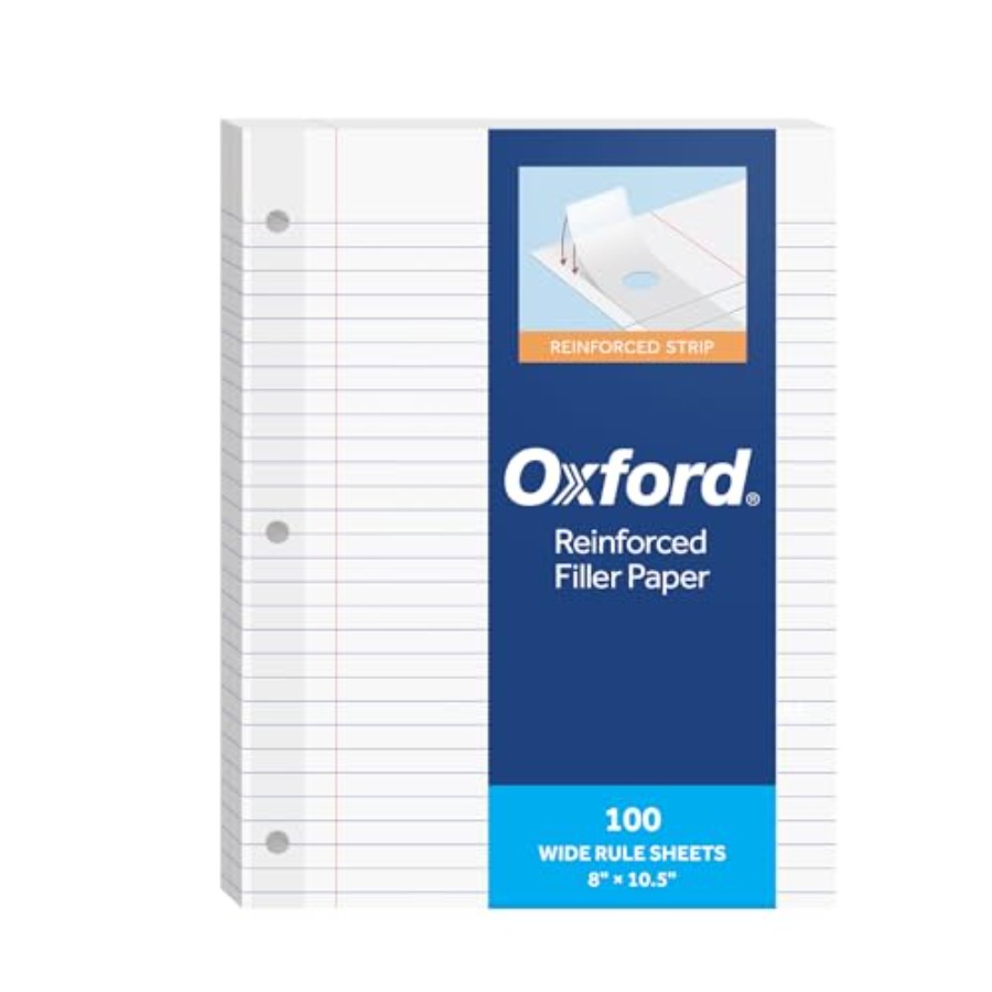 Paper Punch 3 Hole - Reinforced Filler Paper, 8 x 10.5