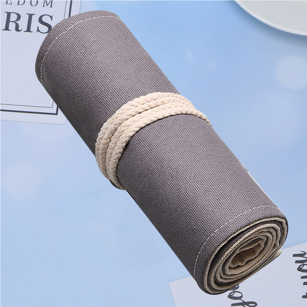 Pen Pouch Roll - 1Pcs Large Capacity Canvas Pencil Roll