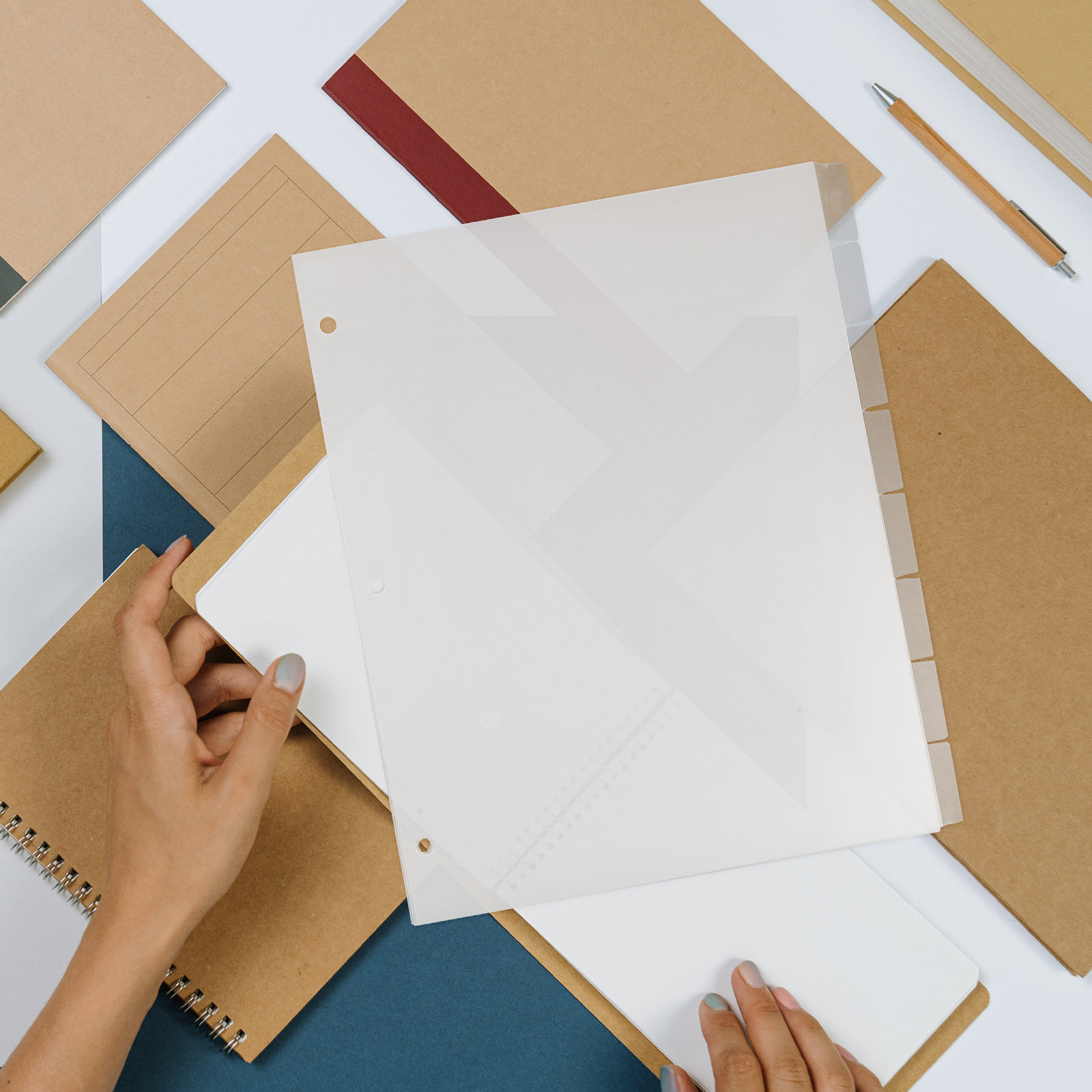 Index Tab Divider - 8 Sheets Clear Index Dividers for