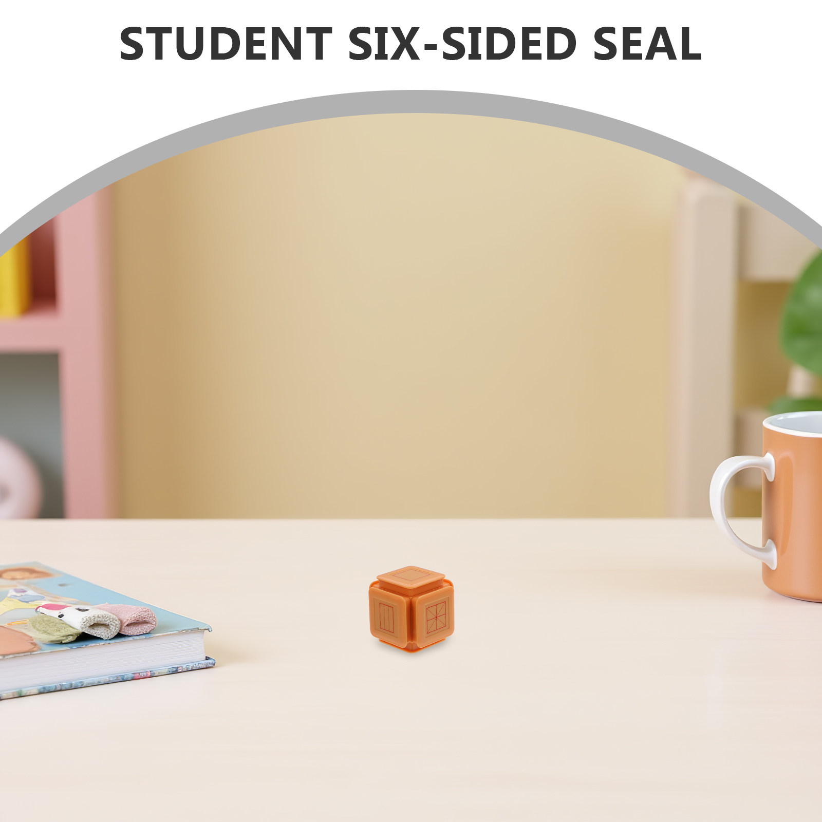 Self Inking Stamp - Portable Six-Sided Learning Stamp Grid Line