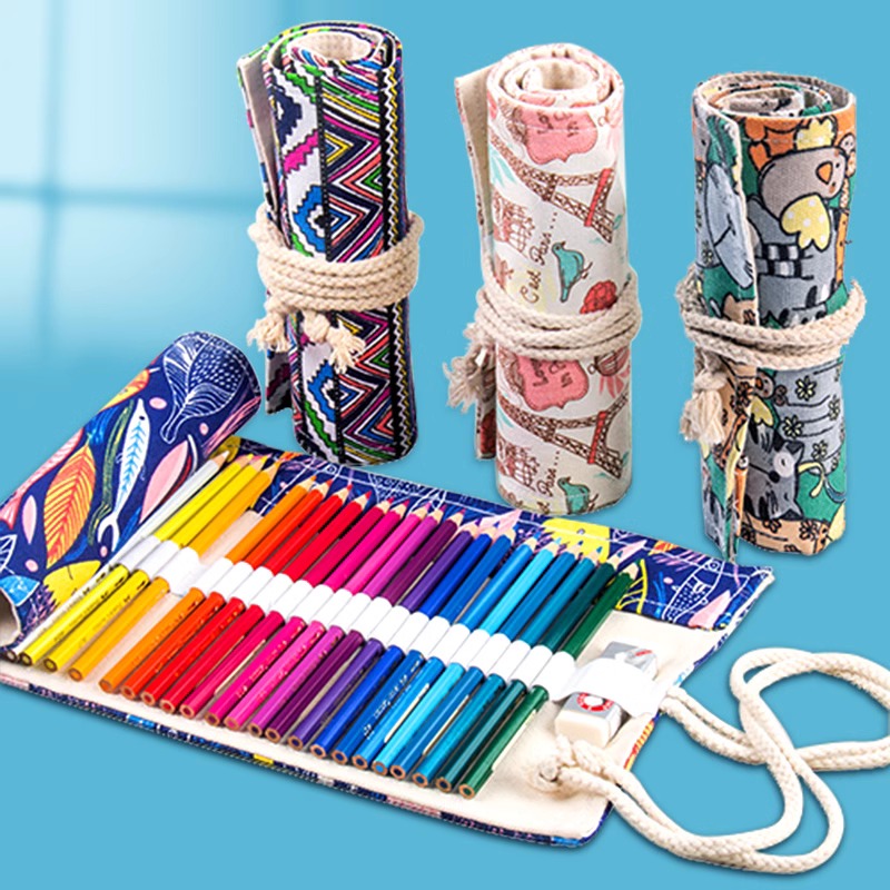 Pen Pouch Roll - 36/48/72 Holes Roll Art Pencil Case