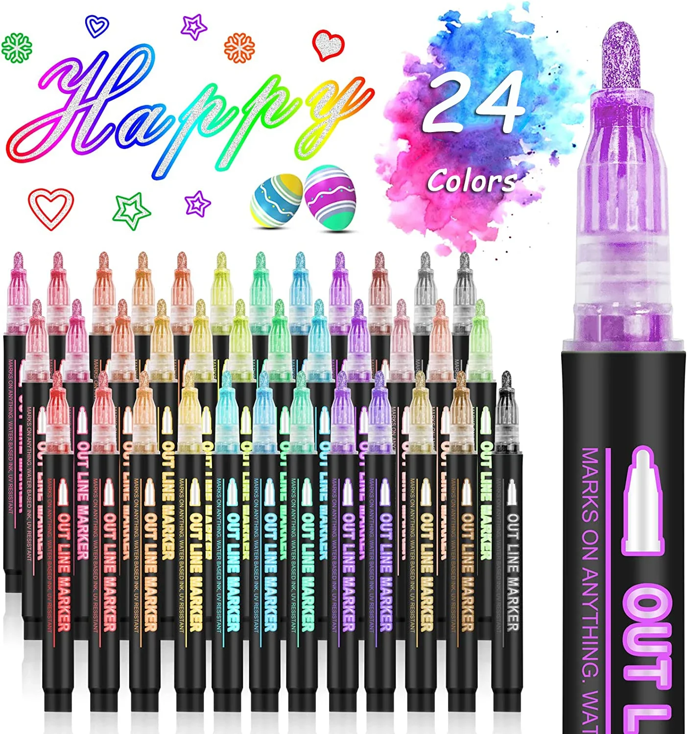 36 Color Double Line Outline A – Highlighter Set Pastel Bewertung und Preis