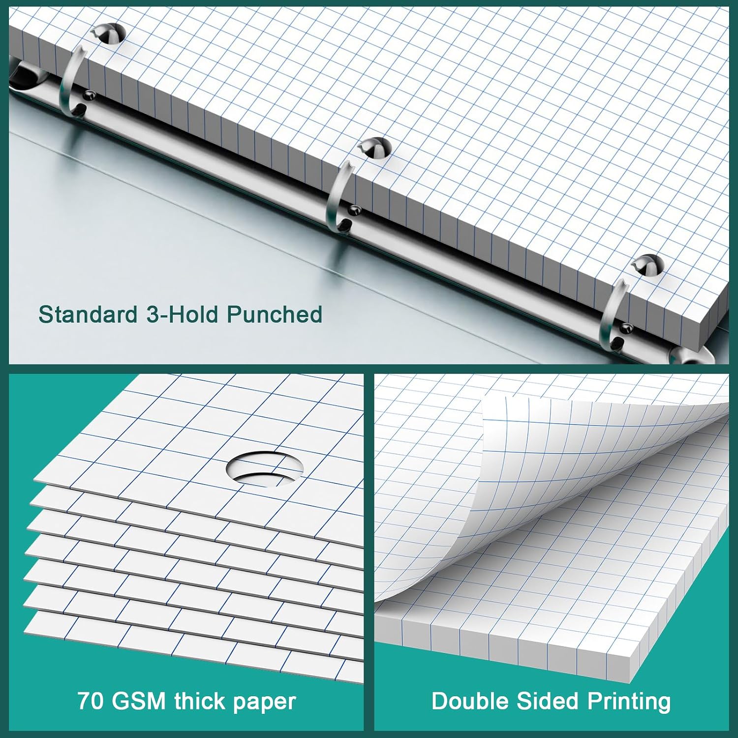 Loose Leaf Graph Paper Noteboo – Paper Punch 3 Hole Bewertung und Preis