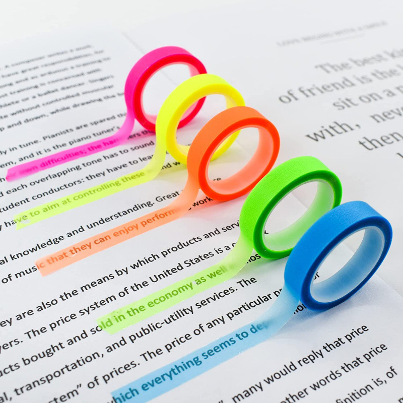 5Rolls Transparent Fluorescent – Index Tab Divider Bewertung und Preis