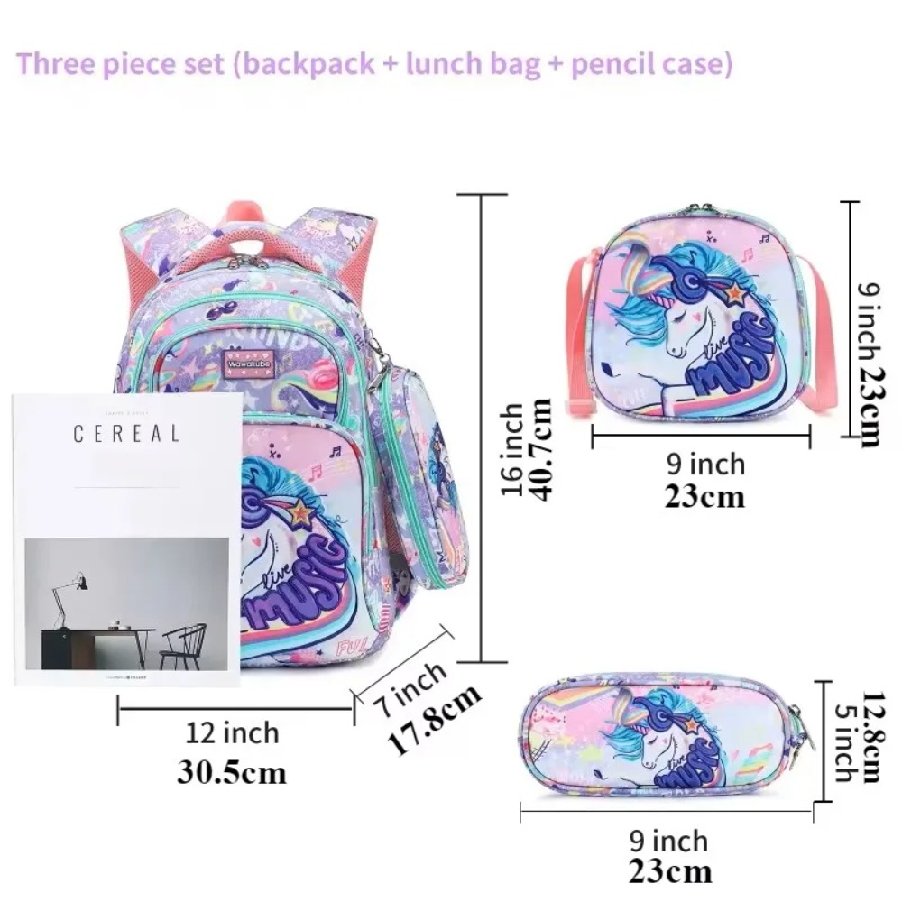 3PCS Kids Backpack Set Unicorn – Pencil Case Large Bewertung und Preis
