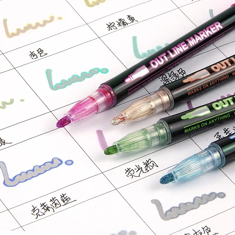 8-60 Color Double Line Outline – Highlighter Set Pastel Bewertung und Preis