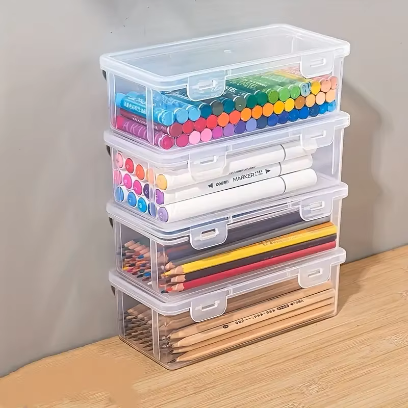 4 large transparent PP storage – Stationery Office Supply Store Bewertung und Preis