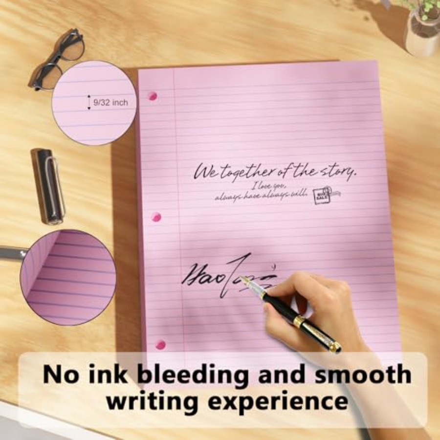 Loose Leaf Paper 00 Sheets Col – Paper Punch 3 Hole Bewertung und Preis