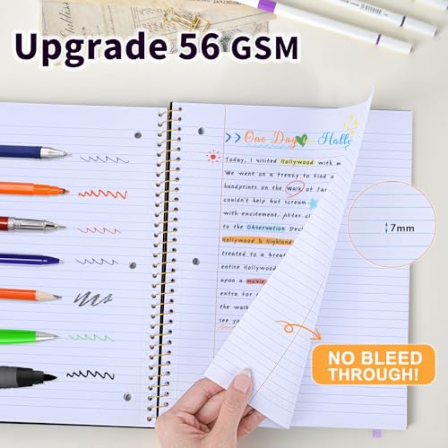 Spiral Notebook College Ruled  – Paper Punch 3 Hole Bewertung und Preis