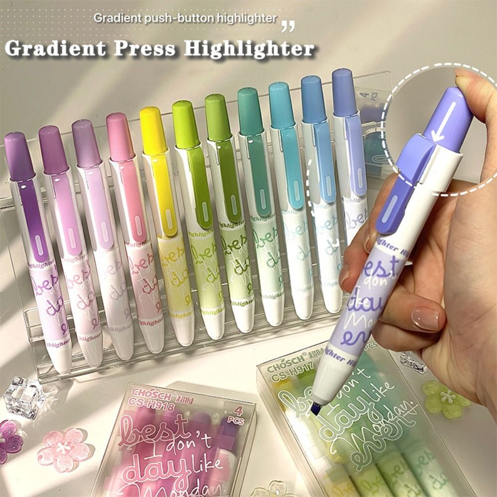 4pcs New Gradient Color Highli – Highlighter Set Pastel Bewertung und Preis