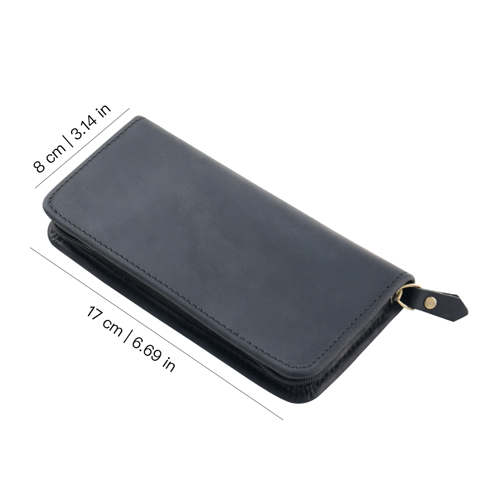 Genuine Leather Zipper Pencil  – Pen Pouch Roll Bewertung und Preis