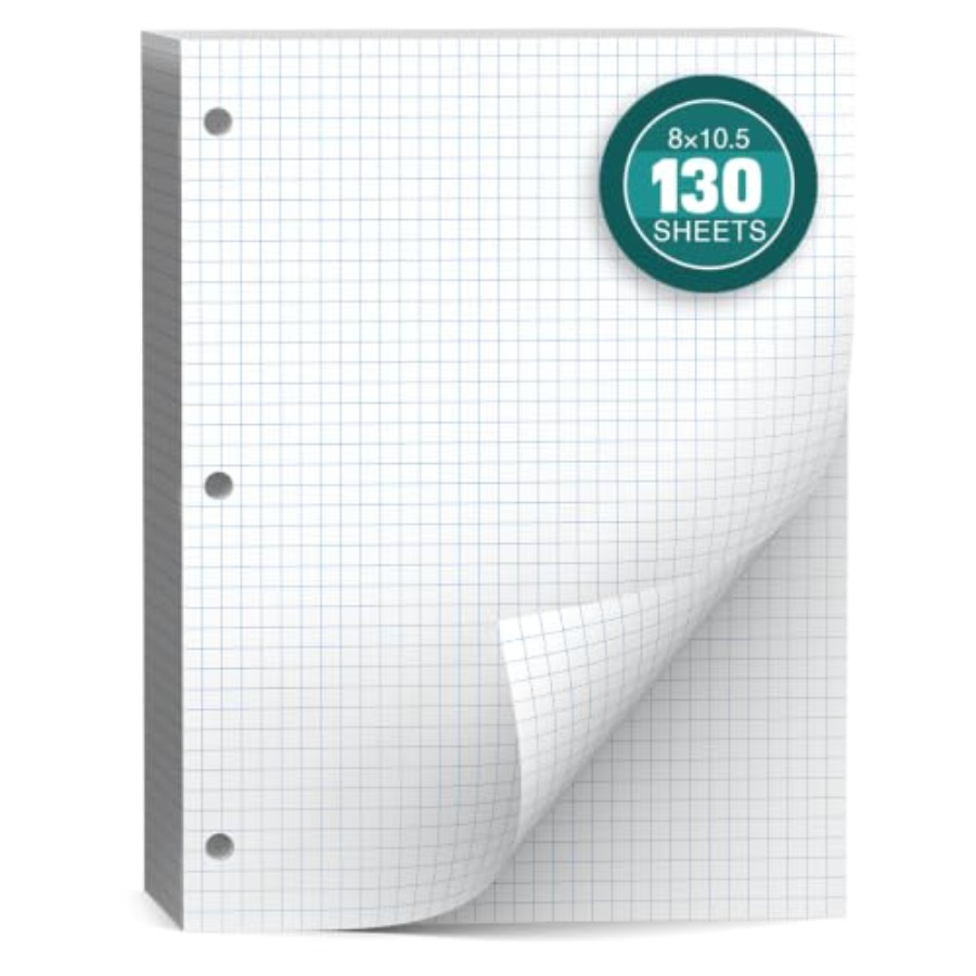 Loose Leaf Graph paper 8 x 10. – Paper Punch 3 Hole Bewertung und Preis