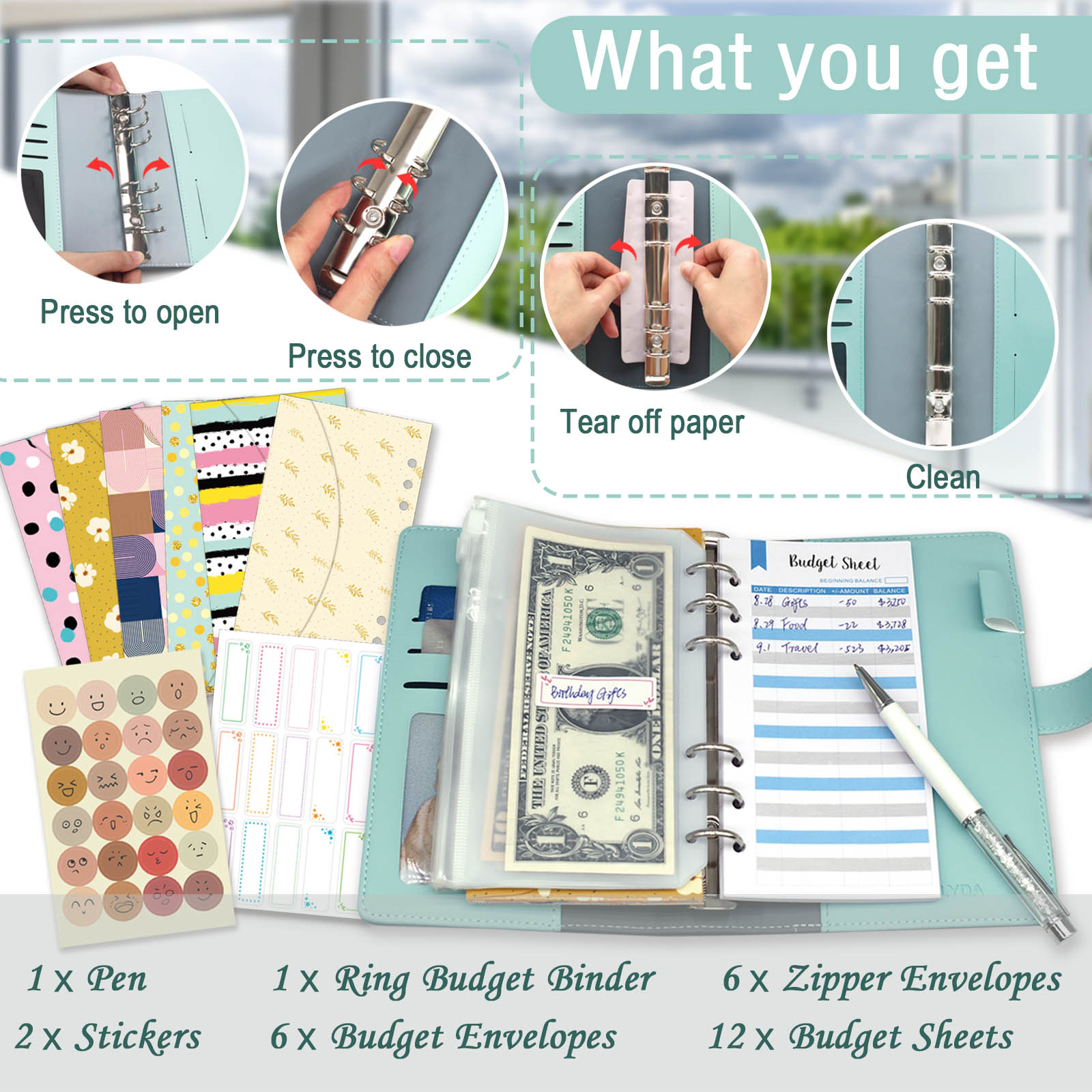 Budget Binder with Zipper Enve – Index Tab Divider Bewertung und Preis