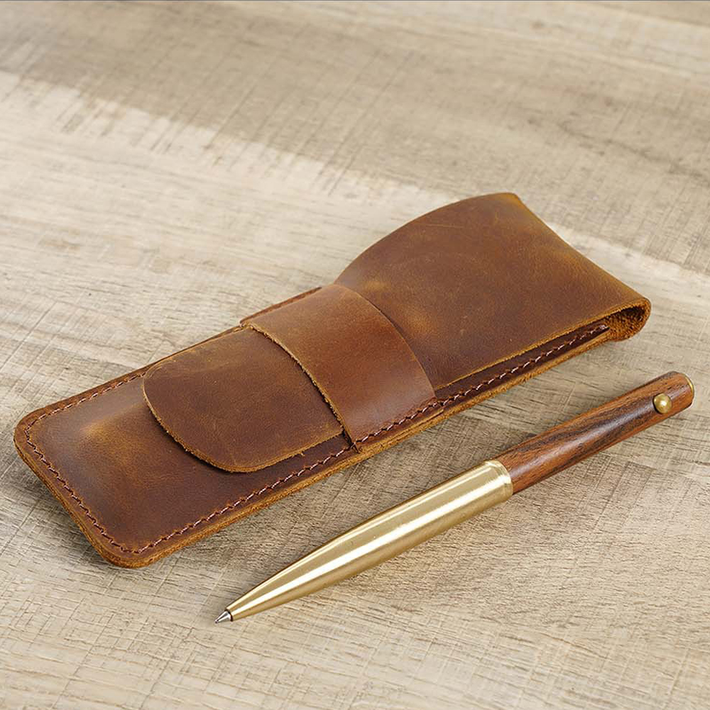 Retro Genuine Leather Pen Slee – Pen Pouch Roll Bewertung und Preis