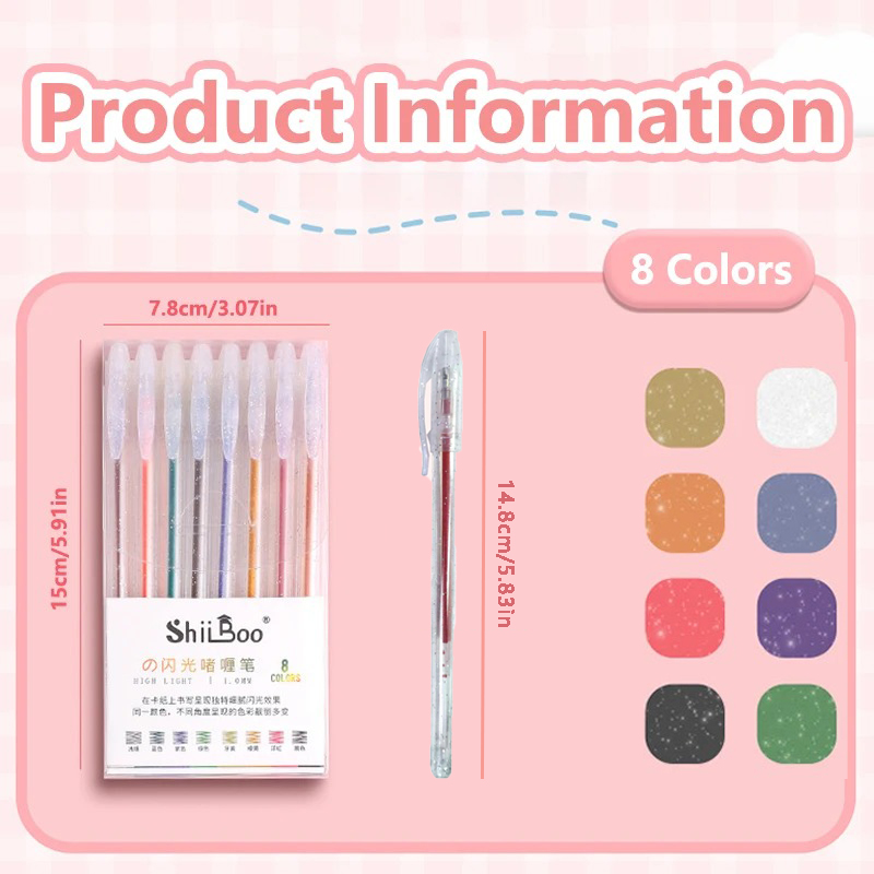 8-60 Colors Glitter Gel Pen Se – Highlighter Set Pastel Bewertung und Preis