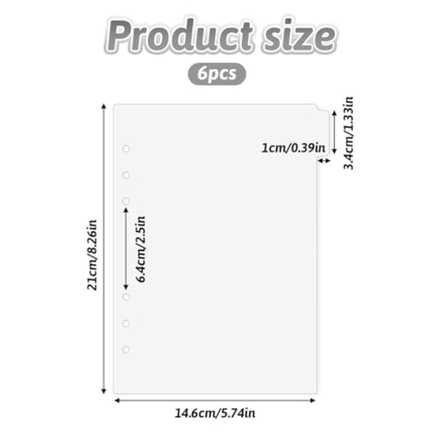 6 Pcs A5 Binder Dividers, 6 Ho – Index Tab Divider Bewertung und Preis