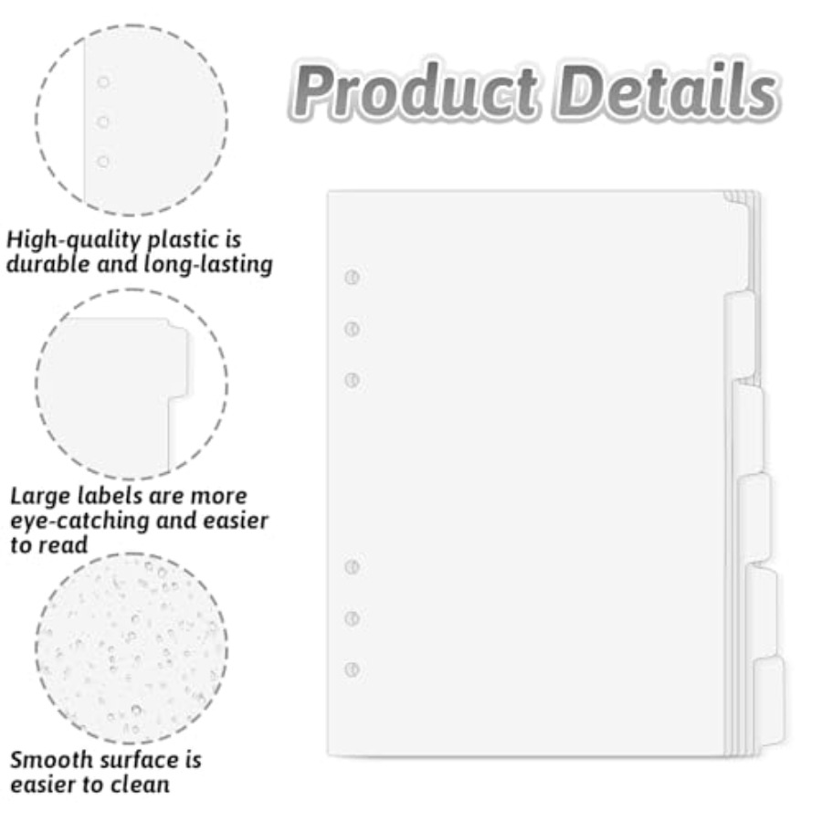 6 Pcs A5 Binder Dividers, 6 Ho – Index Tab Divider Bewertung und Preis