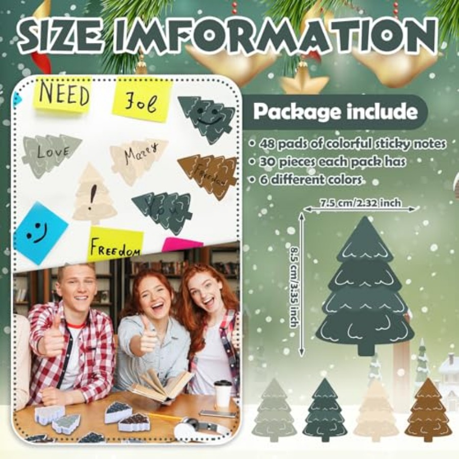48 Pads 1440 Sheets Christmas  – Memo Pad Sticky Bewertung und Preis