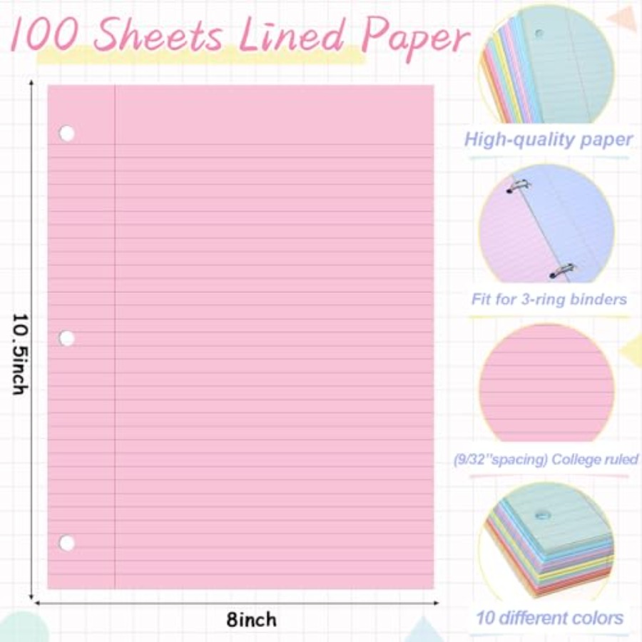 100 Sheets Loose Leaf Binder P – Paper Punch 3 Hole Bewertung und Preis